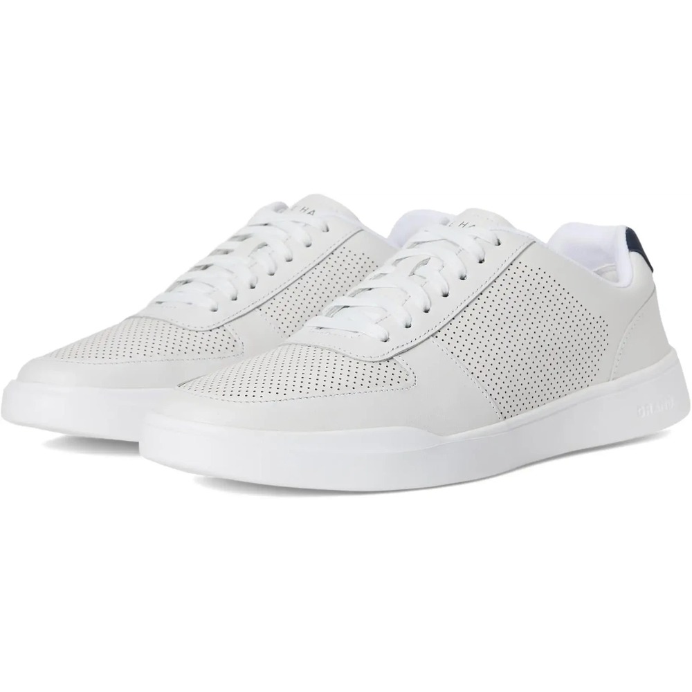 Cole Haan® (Men's 10 WIDE) Grand Crosscourt™ Modern Perf Sneakers in Optic White